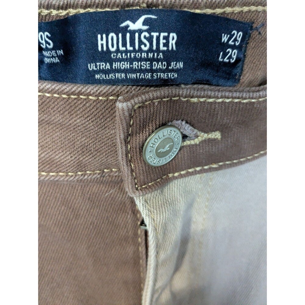 Hollister Patchwork Ultra High Rise Dad Jean Vintage Stretch Sz 29X27 - Picture 3 of 6